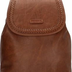 Nieuw ✔️ Enrico Benetti Nora 66547 Dames Rugtas Rugzak Vlechtwerk Bohemian - Cognac 😉