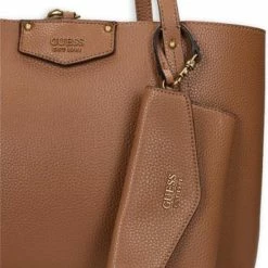 Beste Verkoop 🔥 Guess Shopper / Schoudertas / Tas Dames - Eco Brenton - Bruin 👍 -Tassen-Dames Winkel 550x754