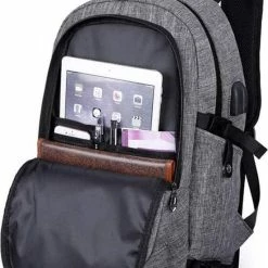 Aanbiedingen 🤩 Rugtas/Rugzak, Laptoptas En Schooltas Voor Dames, Heren, Laptop En School - Met USB En 3.5mm Audio Jack Aansluiting - Lovnix Fularuishi Bag101 Zwart 🛒 -Tassen-Dames Winkel 550x757 6
