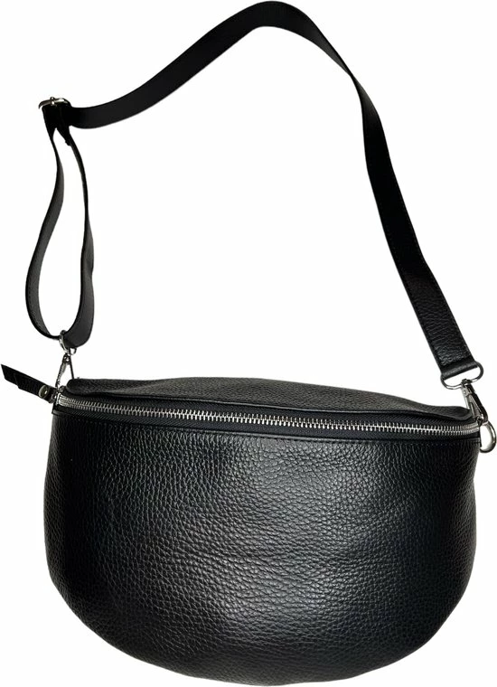 Nieuw ✨ Merkloos Dames Lederen Heuptas Schoudertas Leer Tas/Made In Italië Zwart ⌛ 3 Nieuw ✨ Merkloos Dames Lederen Heuptas Schoudertas Leer Tas/Made In Italië Zwart ⌛