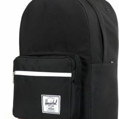 Uitgang 💯 Herschel Pop Quiz - Black/Tan Synthetic Leather / Rugzak - Schooltas - Laptoptas / 15" Fleece Laptopvak - Meerdere Extra Vakken - 22L Opbergruimte / Met Levenslange Fabrieksgarantie / Limited Lifetime Warranty / Zwart 😀 -Tassen-Dames Winkel 550x763 8