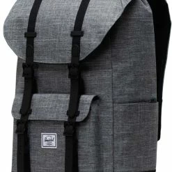 Beste Verkoop 🌟 Eco | Herschel Little America - Raven Crosshatch / Ruime Rugzak Met 25L Opbergvolume / 100% Vervaardigd Uit Gerecycleerde PET Flessen / 15" Gewatteerd Laptopvak / Magnetische Sluiting / Met Levenslange Fabrieksgarantie / Limited Lifetime Warranty ⭐ -Tassen-Dames Winkel 550x772 7
