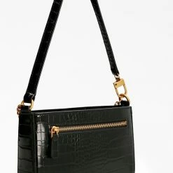 Gloednieuw 🎉 Guess Katey Croc Mini Dames Tas - Zwart - Maat Geen 🔥 -Tassen-Dames Winkel 550x787 1