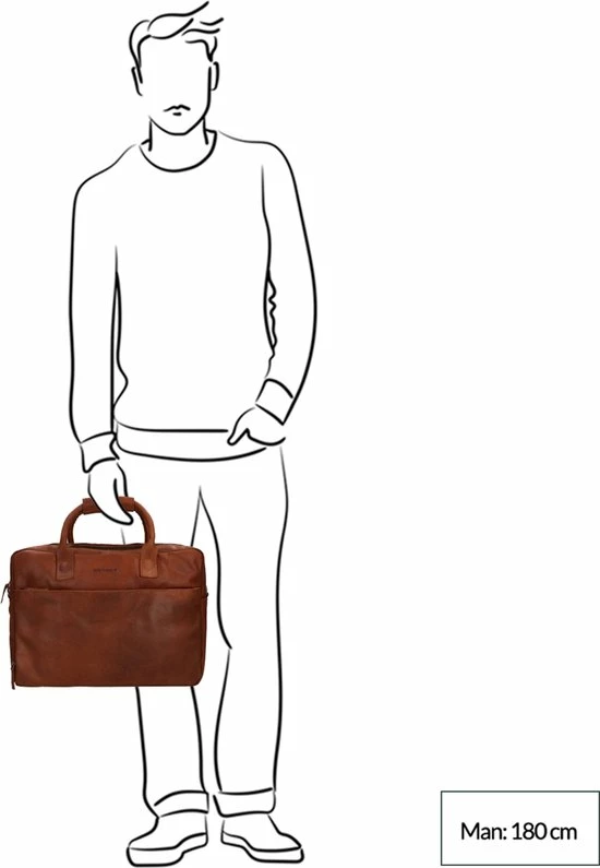 Beste Pirce ✨ DSTRCT Fletcher Leren Business Laptoptas - 15,6 Inch Laptopvak - Sleutelhanger - Cognac ⌛ 4 Beste Pirce ✨ DSTRCT Fletcher Leren Business Laptoptas - 15,6 Inch Laptopvak - Sleutelhanger - Cognac ⌛ - Afbeelding 2