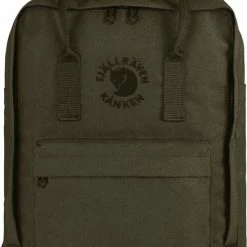 Korting ✔️ Fjallraven Fjällräven Re-Kånken Unisex Rugzak - Dark Olive 🌟