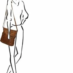 Top 10 🔥 Bear Design Medium Schoudertas / Crossbody Tas Dames - Leer - Cow Lavato - Cognac 😉 -Tassen-Dames Winkel 550x807