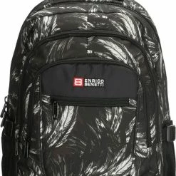 Gloednieuw ⭐ Enrico Benetti Santa Cruz 62038 Laptoprugzak 17" - Zwart Verenprint ⌛