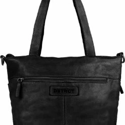 Nieuw 🔔 DSTRCT Grote Schoudertas / Crossbody Tas Dames - Leer - Harrington Road - Zwart 🔥 -Tassen-Dames Winkel 550x814 6