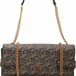 Beste deal 💯 Guess Dames Schoudertassen Atene Convertible Xbody Flap - Zwart 🔥