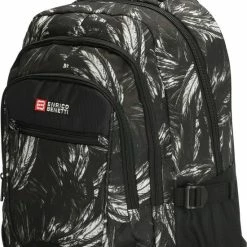 Gloednieuw ⭐ Enrico Benetti Santa Cruz 62038 Laptoprugzak 17" - Zwart Verenprint ⌛ -Tassen-Dames Winkel 550x823 1