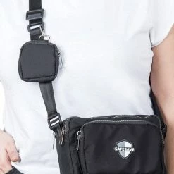 Goedkoopste 😀 SafeSave Schoudertas – Waterafstotend Met Ristsluiting – Afneembare En Verstelbare Schouderriem - Portemonnee - Zwart 😉 -Tassen-Dames Winkel 550x823