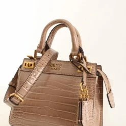 Begroting ❤️ Guess Katey Croc Mini Dames Schoudertas - Taupe - Maat Geen 🧨 -Tassen-Dames Winkel 550x825 21