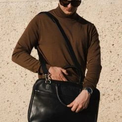 Flash-uitverkoop 🎉 Negotia Leather NEGOTIA Delta - Leren Laptoptas Heren En Dames 15,6 Inch - Aktetas - Werktas - Messenger Bag - 100% Luxe Top-Grain Leer - Zwart ✨ -Tassen-Dames Winkel 550x825 5