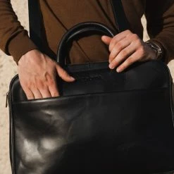 Flash-uitverkoop 🎉 Negotia Leather NEGOTIA Delta - Leren Laptoptas Heren En Dames 15,6 Inch - Aktetas - Werktas - Messenger Bag - 100% Luxe Top-Grain Leer - Zwart ✨ -Tassen-Dames Winkel 550x825 6