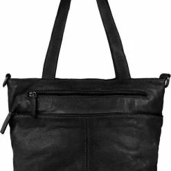 Nieuw 🔔 DSTRCT Grote Schoudertas / Crossbody Tas Dames - Leer - Harrington Road - Zwart 🔥 -Tassen-Dames Winkel 550x828 4