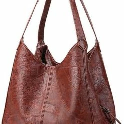 Begroting ๐ ZILOU® Schoudertas - Handtas - Vintage - Compact - Dames - Bruin ๐