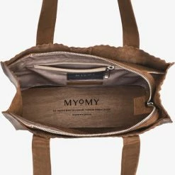 Goedkoop 🤩 MYOMY Schoudertas Hunter Leer - Bruin 🛒 -Tassen-Dames Winkel 550x837 7